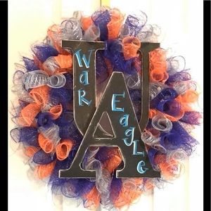 Auburn deco mesh wreath